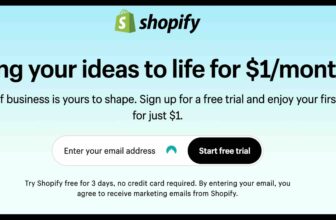 Shopify: Free trial and enjoy your first month for just $1.